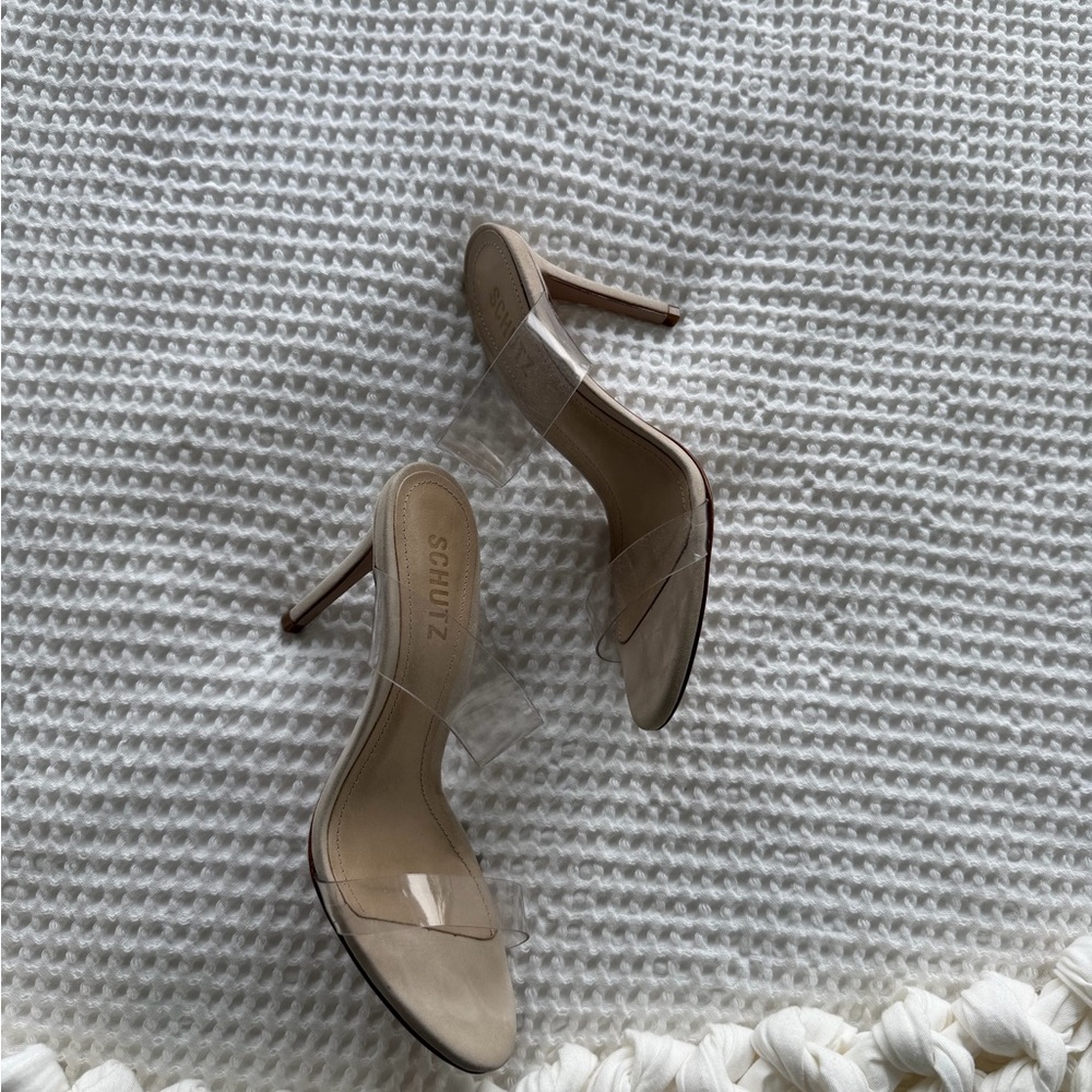 SCHUTZ Women's Beige Heeled Sandals